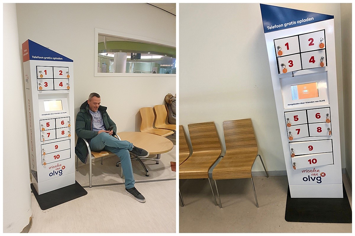 Foto van oplaadpunt mobiele telefoon